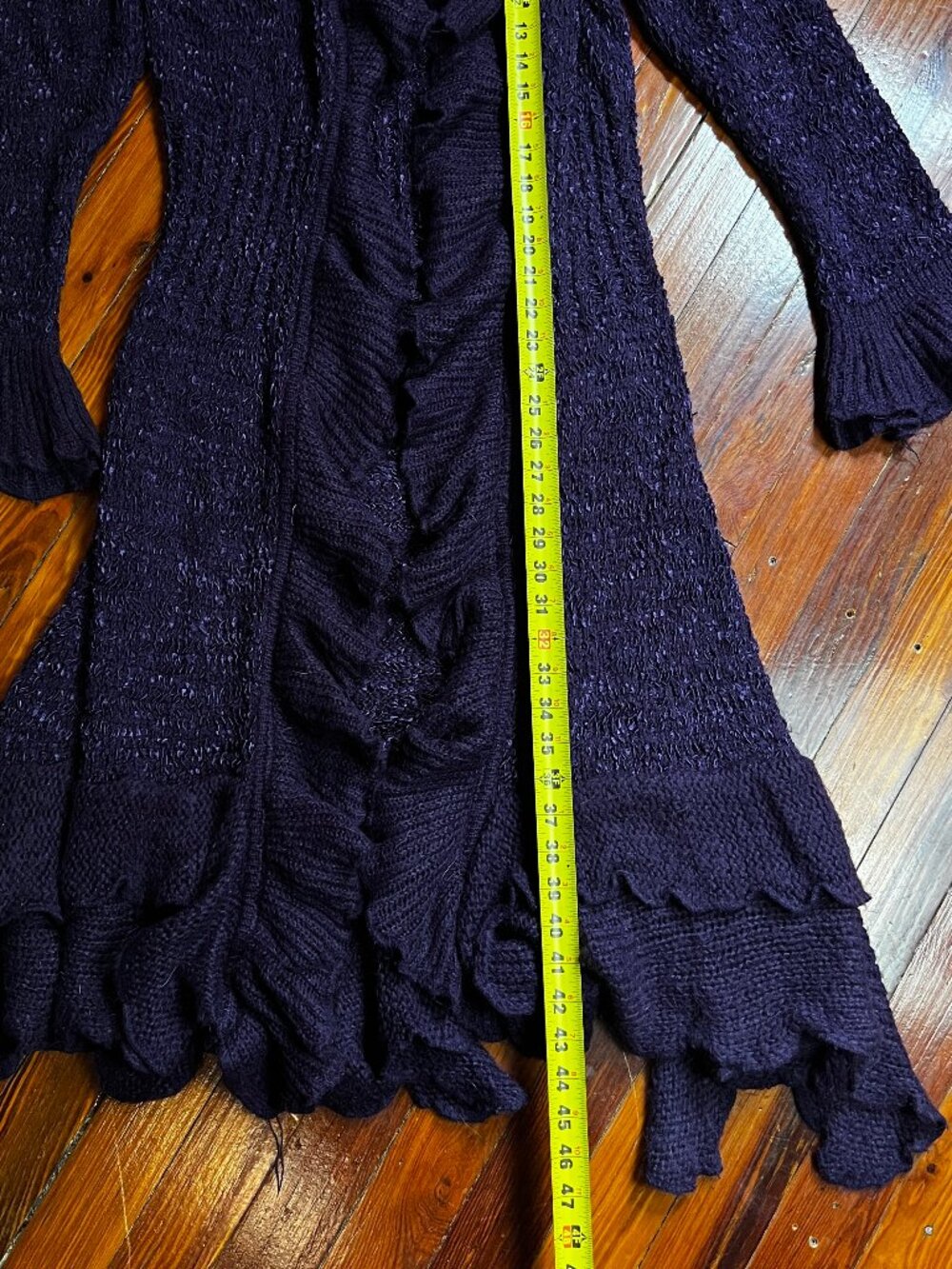 Purple Knit Ruffle duster - Picture 13 of 16
